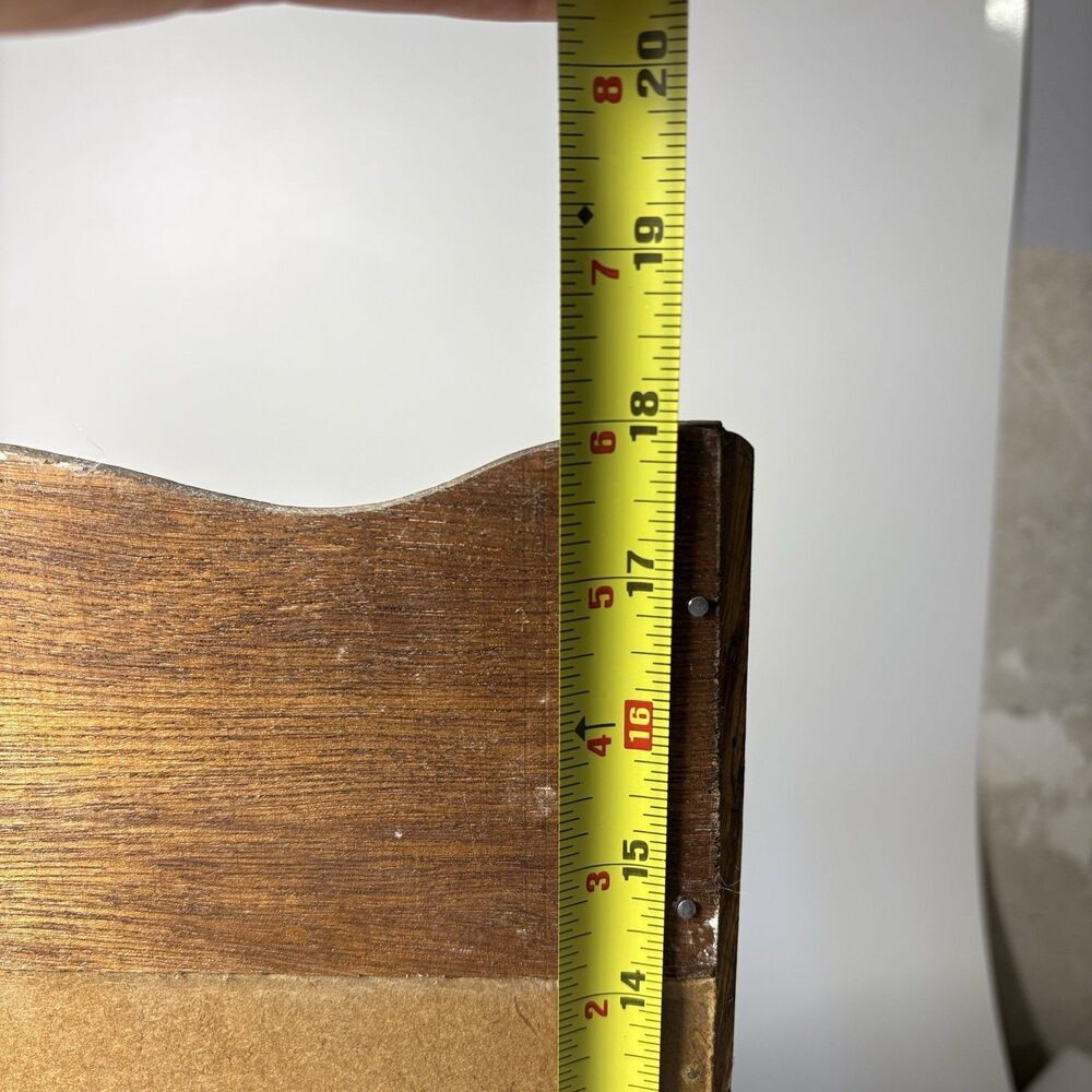 Solid Oak Wood Wall Magazine Book Shelf Double Toilet Paper Holder Vintage - Picture 8 of 10